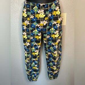 Nordstrom by Cristina Martinez Girls Jogger Sweat Pants Floral Elastic Pockets
